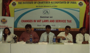 SPEAKER AT SEMINAR ORGNANIZED BY ICAI, SILIGURI ON ‘SERVICE TAX & VAT’ ON 26/05/2012