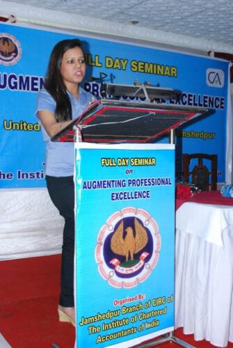 Speaker at session organized on Union Budget, 2014 at ICAI, Jamshedpur