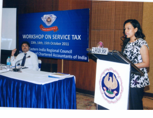 THREE DAY WORKSHOP ORGANIZED BY EIRC, ICAI ON ‘SERVICE TAX’ ON 13/10/2011