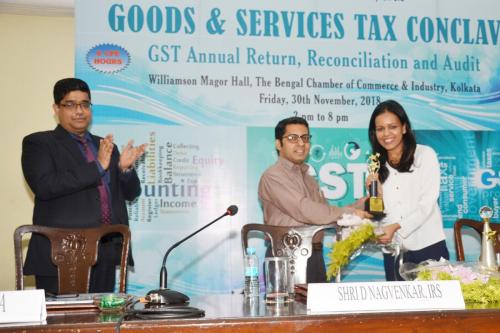Felicitation by Commissioner (GST) at Kolkata in December, 2018