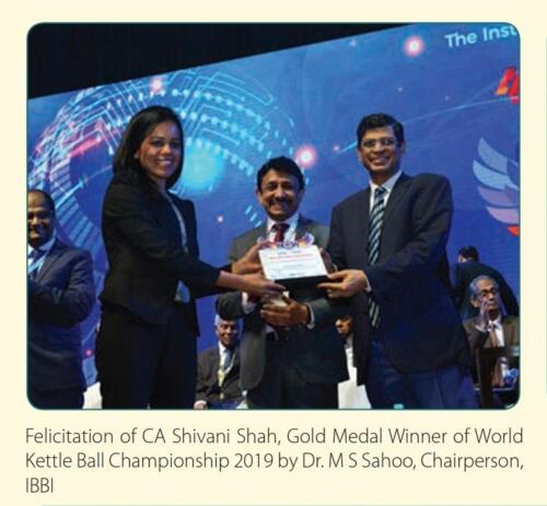 Felicitation for Kettlebell Gold at EIRC, ICAI, Annual Conference, 2020